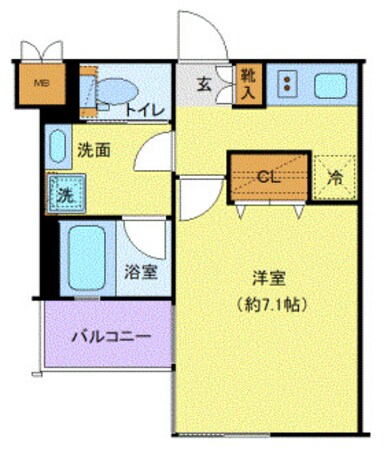 武蔵新城駅 徒歩5分 1階の物件間取画像